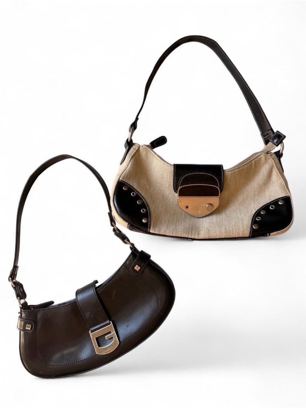 Gucci Two-Piece Shoulder Bag Set - Black & Beige